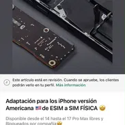 Adaptacion para los iphone versión esim americana de esim a Sim fisica - Img 58282634