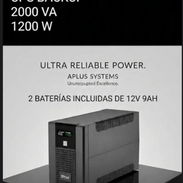 NUEVO EN CAJA (UPS BACKUP 110V 2000 VA 1200 W) 2 BATERÍA DE 12V 9AH INCLUIDAS - Img 57498663