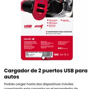 Cargador USB para carro/ Cargador de teléfonos para carro - Img 45624242