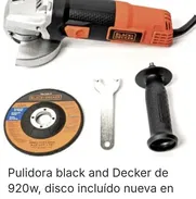 Pulidora black and Decker de 920w(americana) de las buenas , 3 discos incluidos, corte y desvastenueva en caja #52398072 - Img 48599921