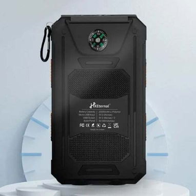 Powerbank 20 000 mAh, Batería, Cargador Portable, Backup, con Panel Solar - Img 114196698