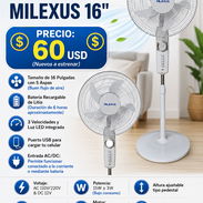 VENTILADOR RECARGABLE MILEXUS 16" - Img 56008250