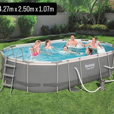 Nuevas en caja 📦originales piscina de lona y tubo excelente calidad - Img 119635662