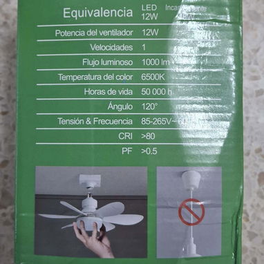 Ventilador de techo con bombillo nuevo - Img 106386359