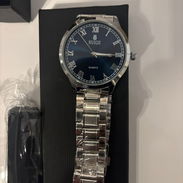 Reloj para hombre, plateado, de cuarzo, pulsera, plateada, metálico - Img 55234481