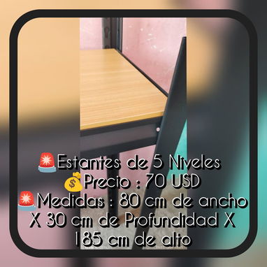 🗄️ Estantes de Metal y Organizadores – Varios niveles, tamaños y estilos – Ideales para hogar, oficina o bodega - 2/3