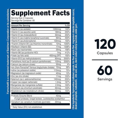 Nutricost Multivitamínico con probióticos 120 cápsulas Multivitaminas con probioticos Vitaminas - Img 122238603