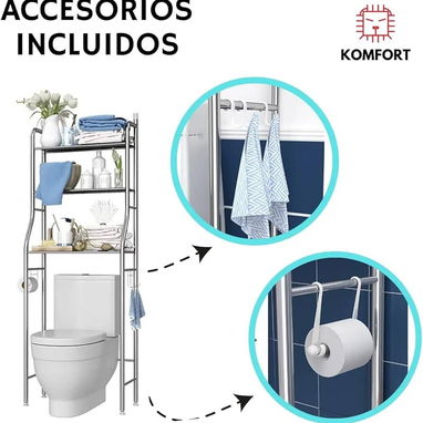 Estante organizador para baño con accesorios (Mo) - Img 124360818