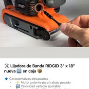Lijadora de Banda RIDGID 3" x 18" NUEVA EN CAJA - Img 54603026