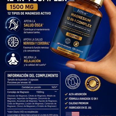 ✨ MAGNESIUM 12-IN-1 COMPLEX ✨ 💊 12 tipos de magnesio en una fórmula  ¿Buscas complementar tu alimentación con magnesio? - 3/3