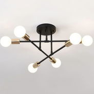 Lámpara de techo decorativa moderna negra y dorada. Nuevas en caja - Img 49262726