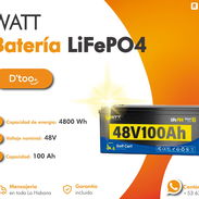 🔅Batería WATT-4800 Wh-LiFePO4-power station-energía de respaldo-para apagones🔅 - Img 57551267