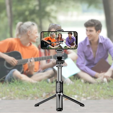 Trípode y Selfie Stick 2 en 1 con Control Remoto Bluetooth - Img 108220620