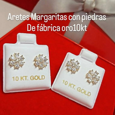 Variedad de modelos de aretes de oro 10k - Img 123679952