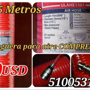 MANGUERA PARA COMPRESOR AIRE. 15 metros - Img 55338568