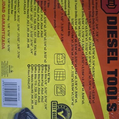 Kit de barrenas, puntas y accesorios de 246 piezas para perforación y atornillado en madera, metal y mampostería. - Img 122787368
