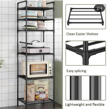 Estante Organizador de 6 pisos con ruedas para cocina o baño 🍂 22 USD - 3/7