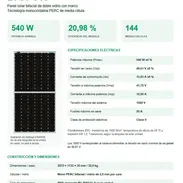 Se vende Panel Solar WAAREE Bi-55-540 NUEVOO - Img 57613453