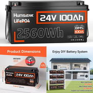 Humsienk Batería LiFePO4 24V 100Ah. - Img 57388379