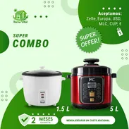🔥*SÚPER COMBO*🔥 ‼️Reina ‼️Marca : */MC * Capacidad de 5 L‼️* ‼️ ‼️ *Olla Arrocera *Marca Wealcon 1.5L - Img 55397411