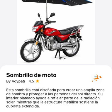 Toldo, sombrilla y cobertor para motos - 2/3