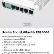 RouterBoard Mikrotik RB260GS. Software: MikroTik SwOS. Nuevo - Img 51710616