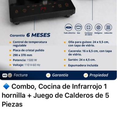 COCINAS DE INDUCCIÓN- COCINA INFRARROJA- CON OLLAS - SARTENES- CACEROLAS - 2/3