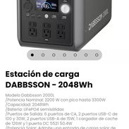 Estación de carga DABBSSON - 2048Wh. Batería: LiFePO4 semisólidas - Img 57062286