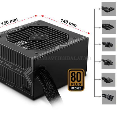 Fuente de PC nueva Sellada MSI MAG A650BN, fuente de alimentación compacta no modular de 650 W, bronce 80+ - Img 106858156