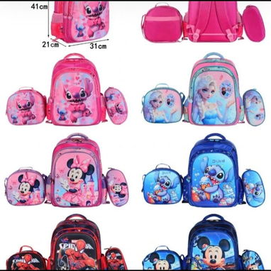 Set 3 piezas de mochilas para la escuela - 2/2