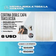 ✨CORTINA DOBLE CAPA TRASLÚCIDA 💰Precio: 8 USD - Img 55071590