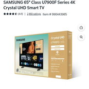 Televisor Samsung de 65 pulgadas Smart tv ultra HD 4k pantalla de vidrio 1 mes garantía 750 usd - Img 56077767