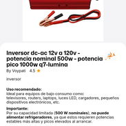 Inversor 12V a 120V potencia nominal 500W potencia pico 1000W - Img 57629588
