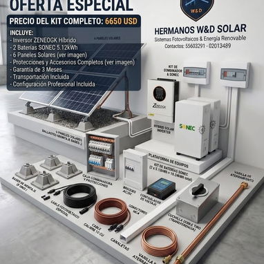 Kit fotovoltaicos de varios precios, baterías, inversores, paneles, protecciones y montaje e instalación profesional! - 8/9