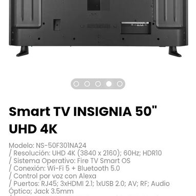 Smart TV INSIGNIA 50" UHD 4K. Nuevo con garantía - Img 110209822