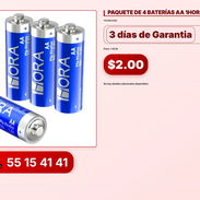 PAQUETE DE 4 BATERÍAS AA 1HORA GAR136 VPT-0214 - Img 56216256
