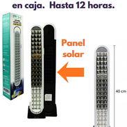 Lámparas LED recargables por corriente y panel solar. Nuevas en caja - Img 53977198