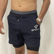 Short deportivo con licra de hombre para el gym - Img 55797027