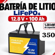 BATERÍA DE LITIO LiFePO4 de 12.8V - 100 Ah con capacidad de hasta 1.28kWh. PRECIO: 350 USD - Img 57928882