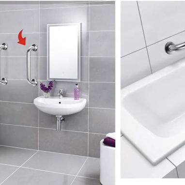 🚨 🚨 BARRA DE APOYO PARA EL BAÑO  🛁 BARRA DE SEGURIDAD 🤑 P,M,G - 2/5