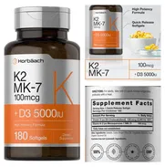 Vitamina D3 con K2 180 tabletas pomo sellado - Img 48989490