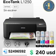 🖨️ Impresora EPSON Ecotank L1250 🔹 SELLADA EN CAJA 💲 240 usd - Img 54451324
