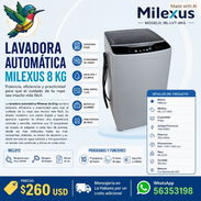 LAVADORA AUTOMÁTICA 8 KG MILEXUS - Img 56845379