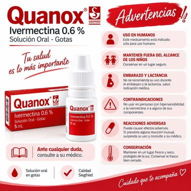 Ivermectina 0,6% Ivemectina Invermectina Antiparasitario Gotas Solución oral Sarna Escabiosis Piojos Pediculosis - 4/4