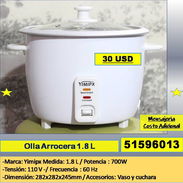 Olla Arrocera 1.8 litros 30 USD...51596013.....Mensajeria Costo Adicional (Star-1003) - Img 57865176