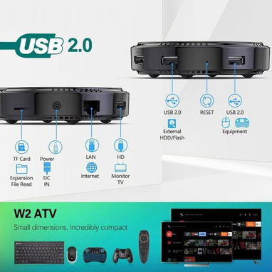 Android TV Box VONTAR 2GB 16GB Android - WiFi 5G Bluetooth 4K Mando con Voz Puertos USB admite Disco Duro Netflix Disney - 4/7