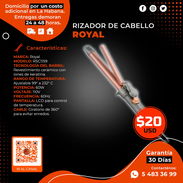 🪮 RIZADOR 🪮 DE CABELLO ROYAL. TENEMOS MENSAJERÍA CON FACTURA Y GARANTÍA. TL 54833699 - Img 58130533