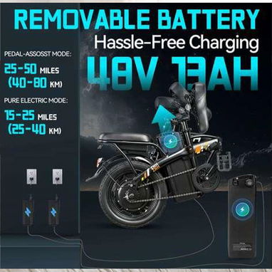 ⚡BICICLETA ELÉCTRICA PLEGABLE - 4/5