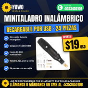 Minitaladro Inalámbrico Recargable por USB con 24 Accesorios para Grabar, Lijar y Pulir | $19 USD - Img 58411444