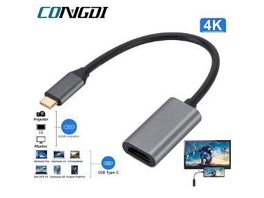 🛍️ Adaptador Tipo C a HDMI SUPER CALIDAD ✅ Adaptador USB Tipo C a HDMI NUEVO - Img main-image-45583367